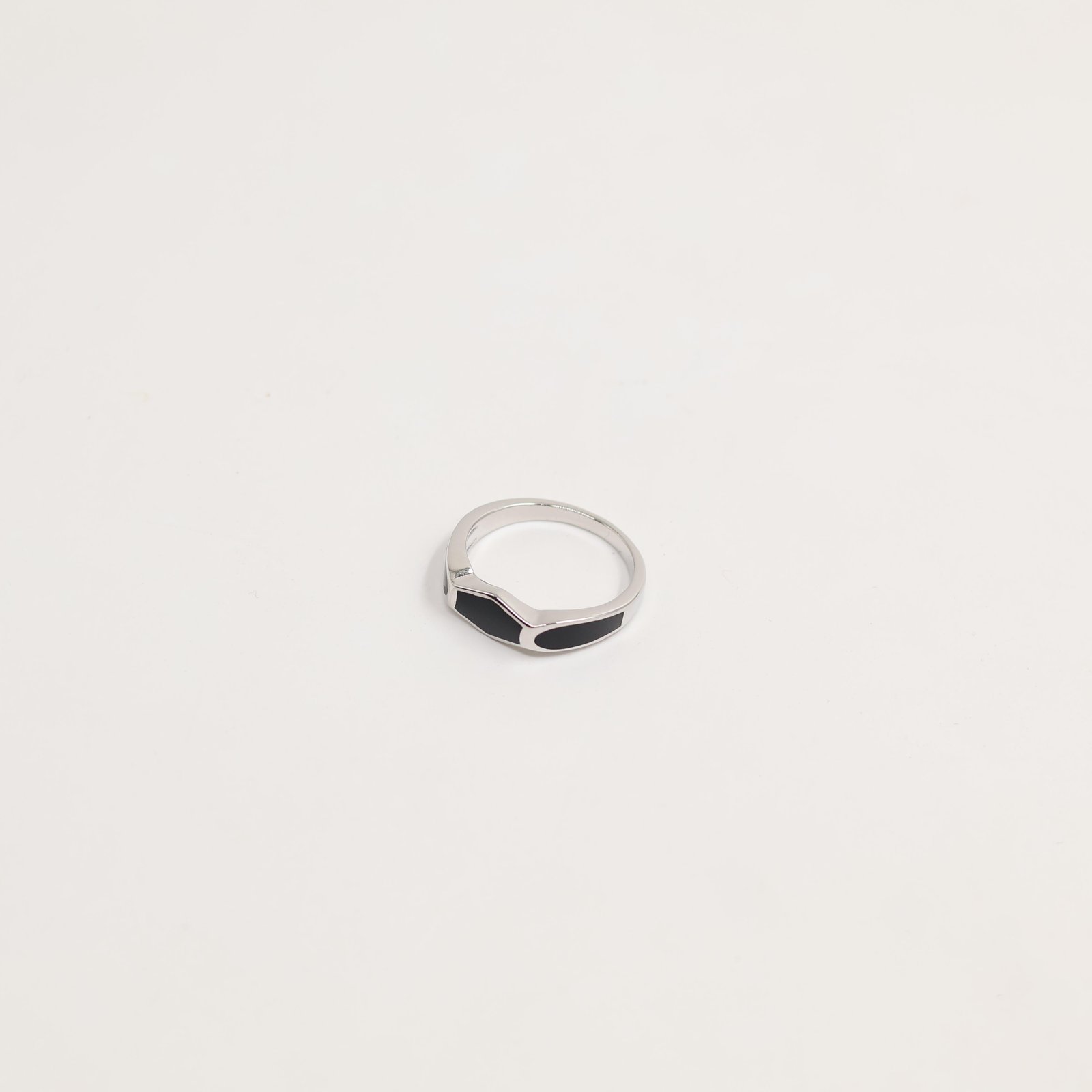Silver Minimalist Solitaire Bar Ring