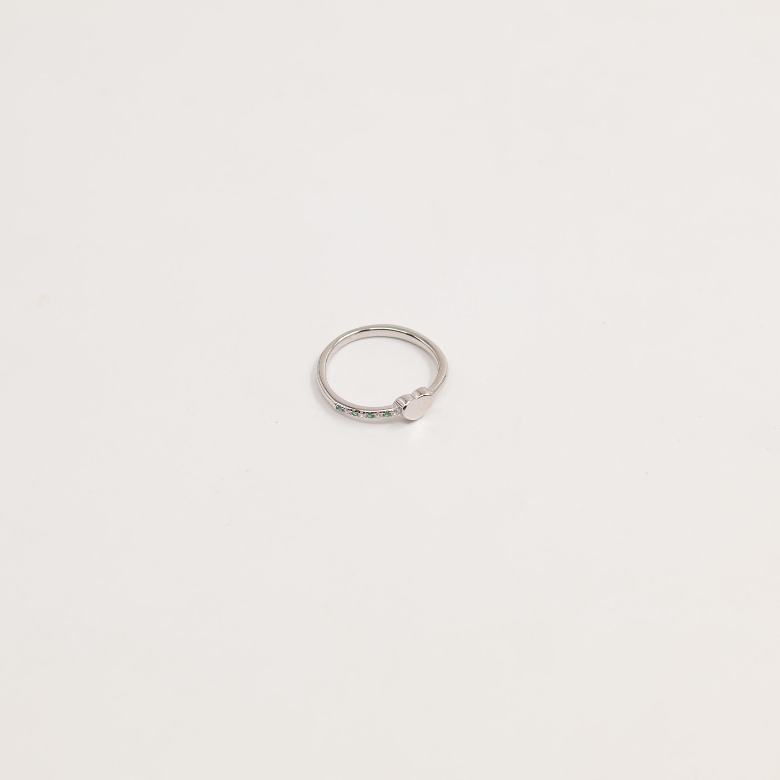 Silver Pear Cut Halo Solitaire Ring