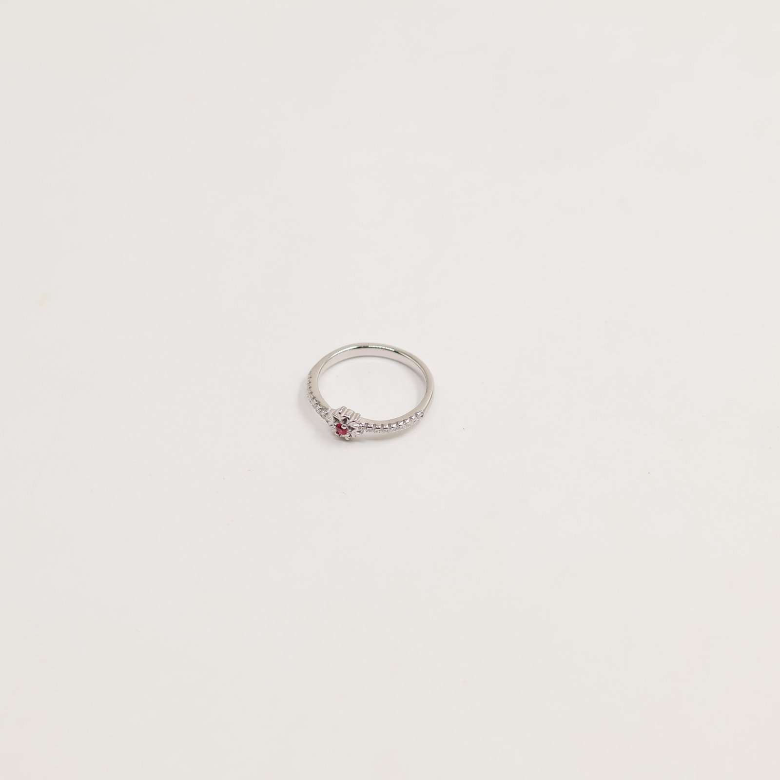 Silver Micropave Full Eternity Band Ring