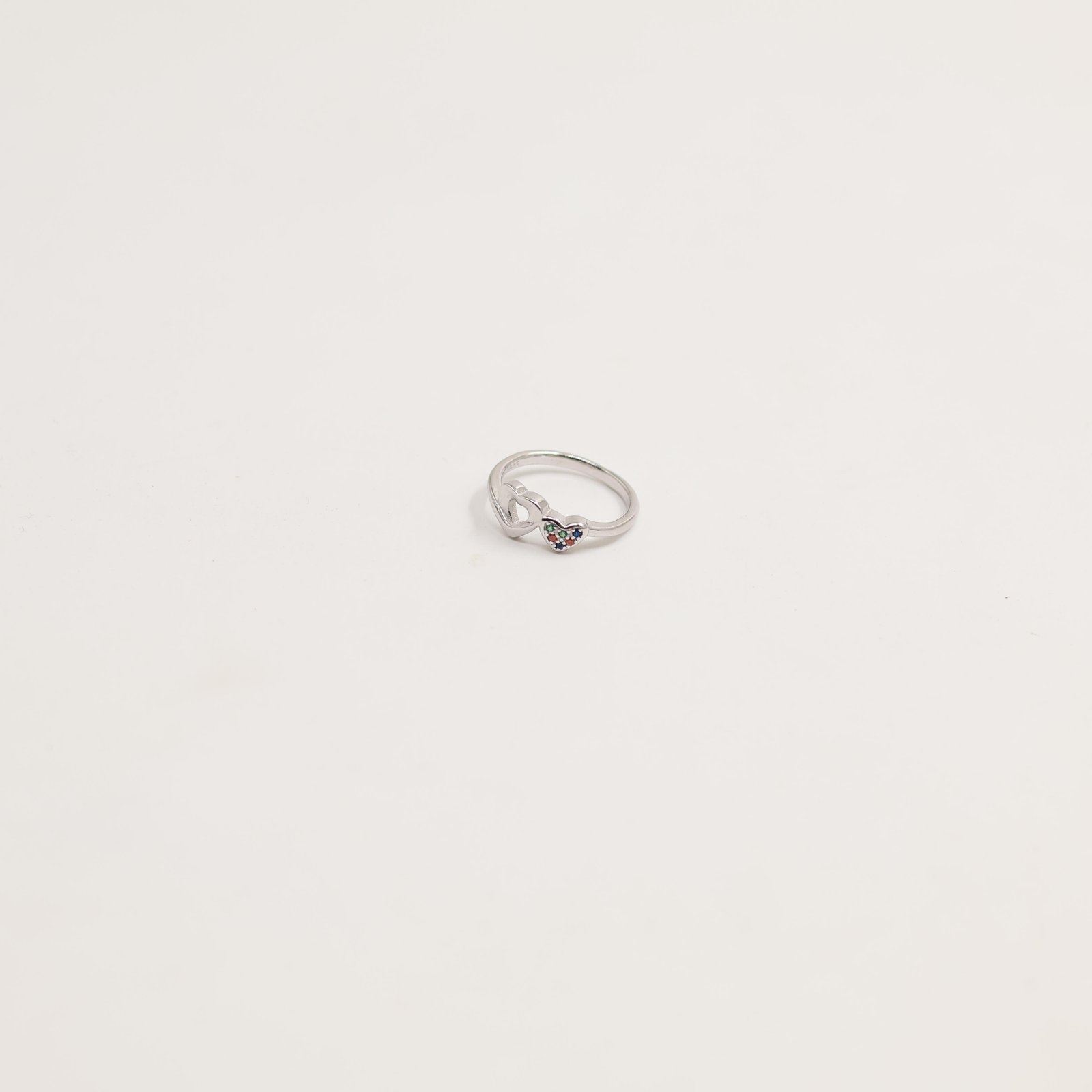 Silver Triple Stone Trilogy Ring