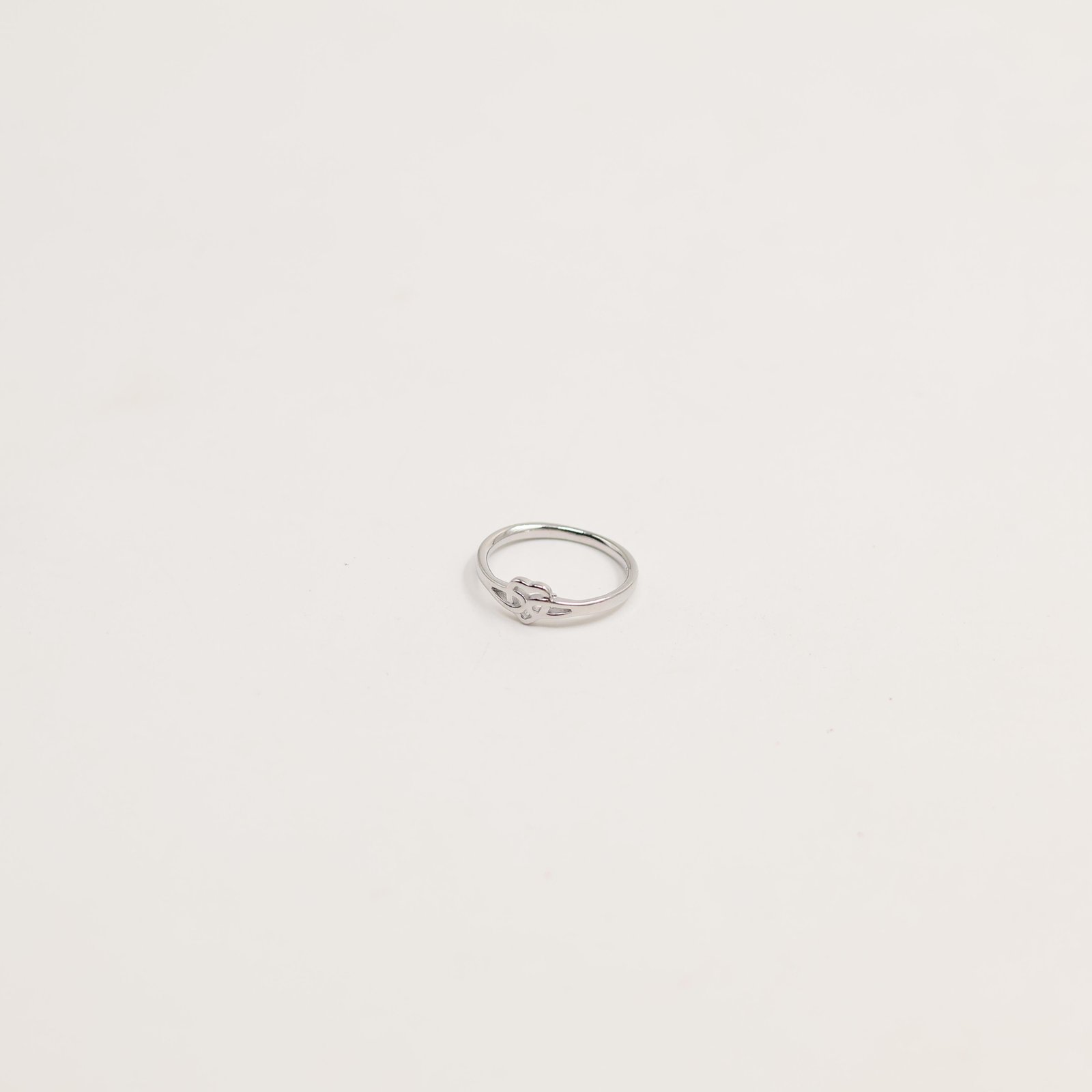 Silver Domed Pave Signet Ring