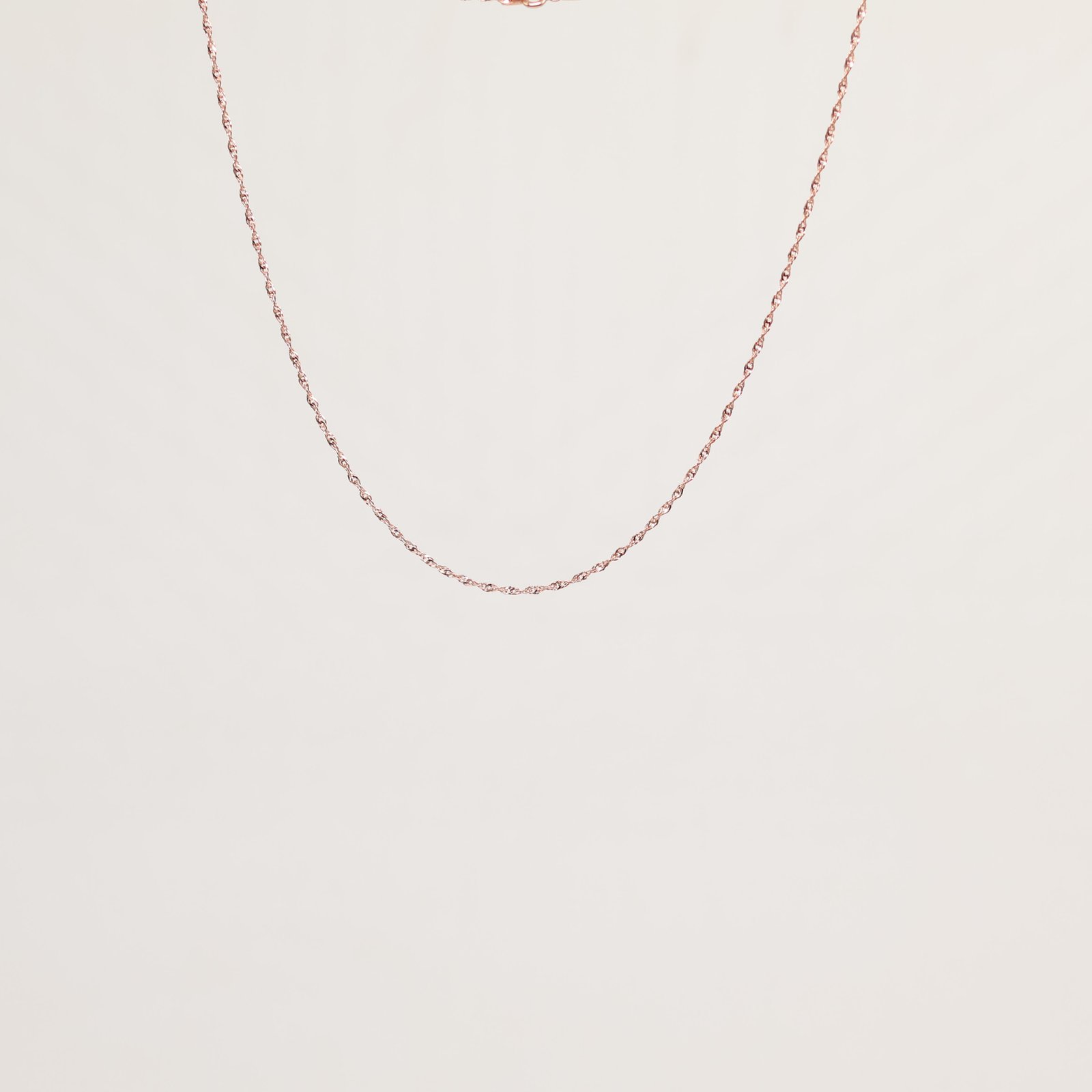 Rose Gold Singapore Chain Necklace