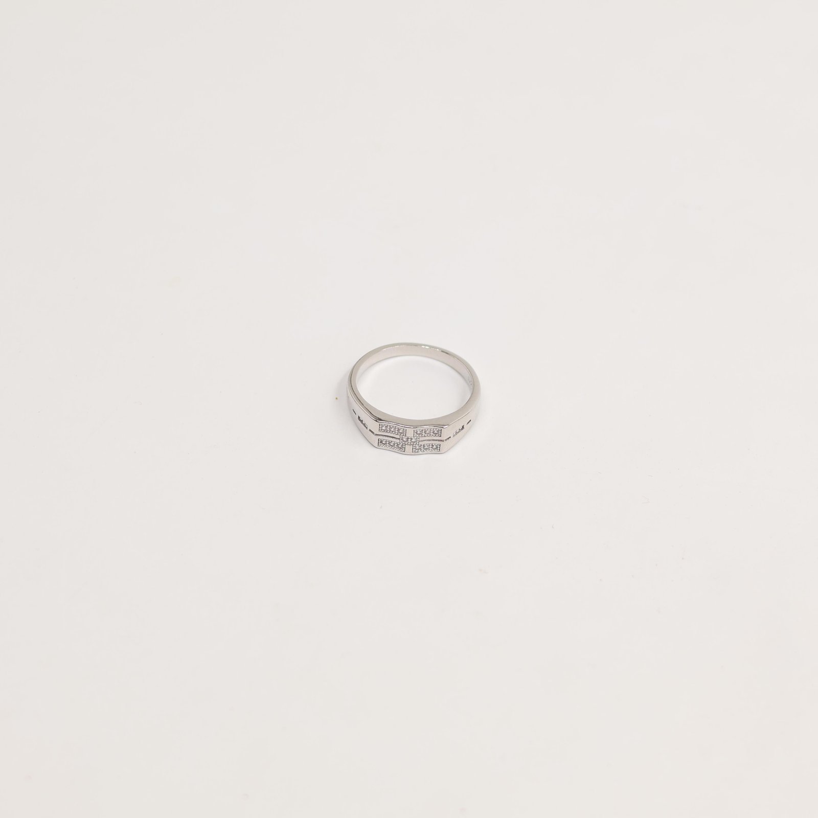 Silver Round Solitaire Prong Ring